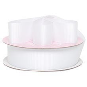 White Grosgrain Ribbon - 3/8" X 100 Yards - Cords by Paper Mart