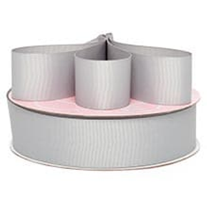 Silver Grosgrain Ribbon - 3/8" X 100 Yards - Cords by Paper Mart