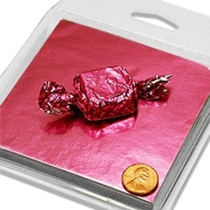 Pink Candy Foil Wrappers Colored - 4" X 4" - Quantity: 125 - Candy Packaging by Paper Mart