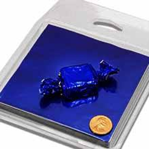 Blue Candy Foil Wrappers Colored - 4" X 4" - Quantity: 125 - Candy Packaging by Paper Mart