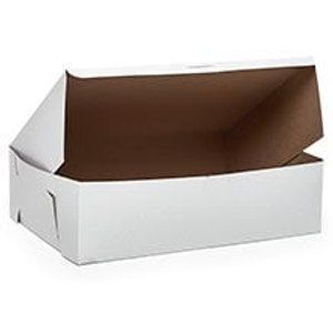Bakery Pastry Boxes Cardboard - Quantity: 100 # Ofpiece: 1 Width: 10" Height/Depth: 4 1/4" Length: 14" by Paper Mart