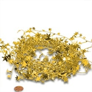 Glitter Metal Gold Large Star Garland Metallic - Embellishments Length: 24 1/2 ft. by Paper Mart