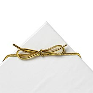 Metal 22" Gold Stretch Loops (Package) - Quantity: 50 - Polyethylene Ribbons Length: 22" by Paper Mart