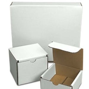 White Tuck Top Box - 6" X 6" X 3" - Cardboard - Quantity: 50 - Die Cut Boxes by Paper Mart