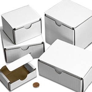 White Tuck Top Boxes - 6" X 4" X 3" - Cardboard - Quantity: 100 - Die Cut Boxes by Paper Mart