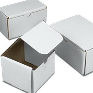 White Tuck Top Box - 12-1/4" X 9-1/4" X 4" - Cardboard - Quantity: 50 - Die Cut Boxes by Paper Mart