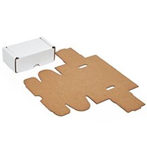 White Shipping Boxes - 12-1/8" X 9-1/4" X 2" - Cardboard - Quantity: 50 - Die Cut Boxes by Paper Mart