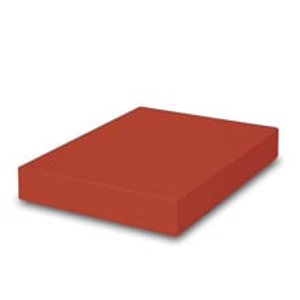 Red Pinstripe Kraft Gift Boxes - 15" X 9-1/2" X 2" - Cardboard - Quantity: 100 - Colored Gift Boxes - Caliper : 0.2