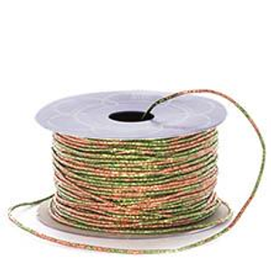 Metal Sparkle Green/Copper Variegated Mtllc Cord - 1.5mm X 50 Yards - Ribbon by Paper Mart