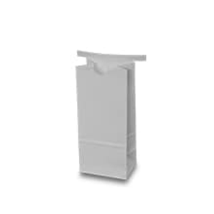 White Tin Tie Coffee Bags - 4-1/4" X 2-1/2" X 10-1/2" - Quantity: 1000 - Type: Standard by Paper Mart