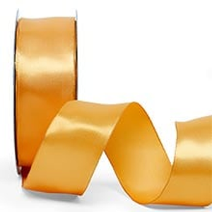 Gold Wired Satin Ribbon - 7/8" X 25yd - Silk - Cords by Paper Mart