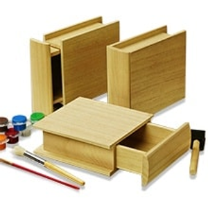 Paulownia Drawer Wood Box - 6-1/4 X 5-3/8 X 2 - Packaging by Paper Mart