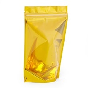 Metal Gold Dual-Shield Stand-Up Pouch - 5-7/8 X 3-1/2 X 9 - Durable Plastic - 4 mil thick Gusset - 3 1/2'' - Quantity: 1000 - Coffee Bags