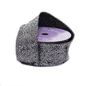 Slvr/Blck Exotic Snake Skin Mtllc Ribbon - 2-1/2" X 10 Yards - Polyester - Embellishments & Trims by Paper Mart