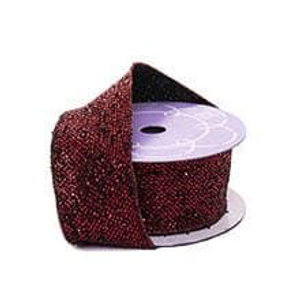 Red/Blck Exotic Snake Skin Mtllc Ribbon - 2-1/2" X 10 Yards - Polyester - Embellishments & Trims by Paper Mart