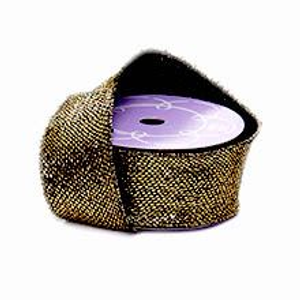 Gold/Blck Exotic Snake Skin Mtllc Ribbon - 2-1/2" X 10 Yards - Polyester - Embellishments & Trims by Paper Mart