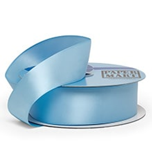Light Blue Satin Ribbon - 1/8" X 100 Yards - Type: Double Faced by Paper Mart