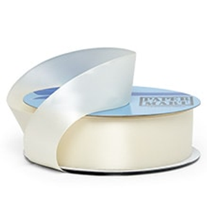 Off White Single Face Satin Ribbon - 1/4" X 100 Yards - Polyester by Paper Mart