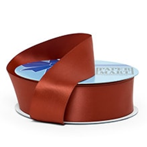 Cinnamon Single Face Satin Ribbon - 5/8" X 100 Yards - Type: Single Faced by Paper Mart