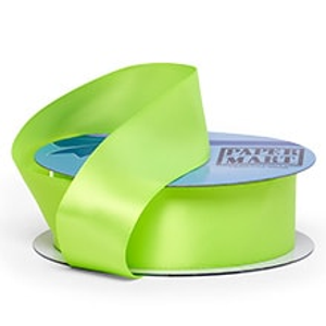 Key Lime Double Face Satin Ribbon - 2-1/2" X 25yd - Polyester by Paper Mart