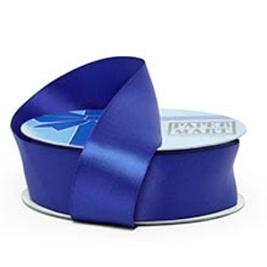 Royal Blue Single Face Satin Ribbon yd - 3/8" X 100 - Type: Single Faced by Paper Mart