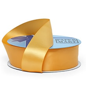 Gold Double Face Satin Ribbon - 7/8" X 50 Yards - Type: Double Faced by Paper Mart