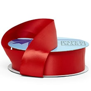 Red Double Face Satin Ribbon - 7/8" X 50 Yards - Type: Double Faced by Paper Mart