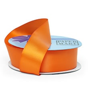 Orange Single Face Satin Ribbon - 5/8" X 100 Yards - Type: Single Faced by Paper Mart