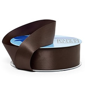 Brown Single Face Satin Ribbon - 7/8" X 100 Yards - Type: Single Faced by Paper Mart