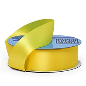 Dandelion Yellow Single Face Satin Ribbon - 1/4" X 100 Yards - Type: Single Faced by Paper Mart
