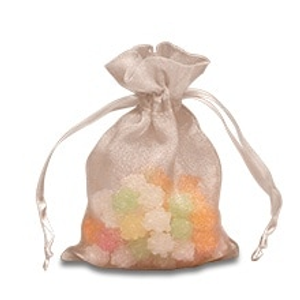 Clear White Crystal Sheer Organza Bags - Quantity: 30 - Fabric Bags Width: 4" Height/Depth: 6" by Paper Mart