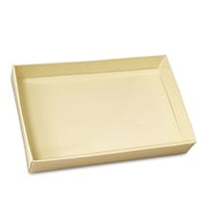 Clear Display Cream Folding View Top Box - 10" X 7" - Quantity: 25 - Jewelry Boxes by Paper Mart