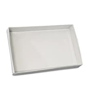 Clear Display Light Silver Folding Jewelry Box - Quantity: 100 - Jewelry Boxes Width: 6" Height/Depth: 1 1/2" Length: 8 3/8" by Paper Mart
