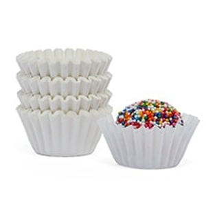 #4 White Grease Resistant Candy Cup - 1 X 3/4 - Quantity: 1000 - Candy Packaging by Paper Mart