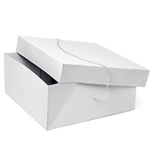 White Hat Box - 18" X 18" X 7" - Cardboard - Quantity: 25 - High Wall Boxes - Type: 2 Piece by Paper Mart