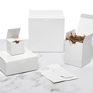 White Wholesale Gift Box - 10" X 5" X 4" - Cardboard - Quantity: 100 - White Gift Boxes - Type: Gift by Paper Mart