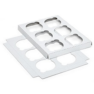 Bakery Six Count Cupcake Insert - 8-7/8" X 6-7/8" X 3/4 - Cardboard - Quantity: 200 # Ofholes: 6 by Paper Mart