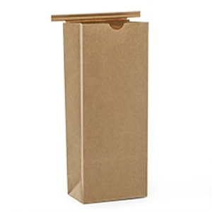 1/2# Krft Pla Lined Tntie Cff Bg - 3-3/8 X 2-1/2 X 7-3/4 - Quantity: 1000 - Coffee Bags by Paper Mart