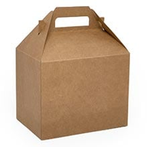 Kraft Gable Boxes - 8 X 4-7/8 X 5-1/4 - Cardboard - Quantity: 10 by Paper Mart