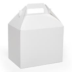 White Gable Box - 8" X 4-7/8" X 5-1/4" - Cardboard - Quantity: 10 by Paper Mart