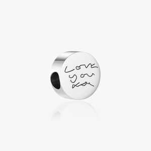 Silver Circle PandoraCompatible Handwriting Charm