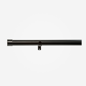 35mm Allure Classic Matt Black End Cap Finial Eyelet Curtain Pole