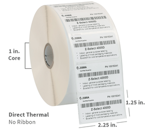 Zebra 10015341-EA Barcode Label Stock