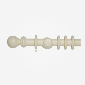 35mm Woodline Cream Ball Finial Curtain Pole