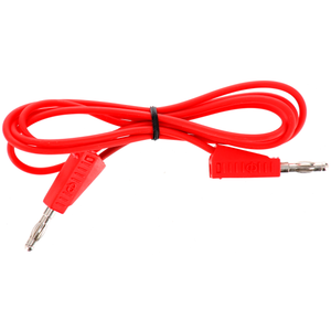 Economy Stackable Plug Lead - Red - 4mm - L1000mm - Pack of 5