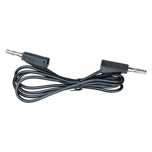 Economy Stackable Plug Lead - Black - 4mm - L1000mm - Pack of 5