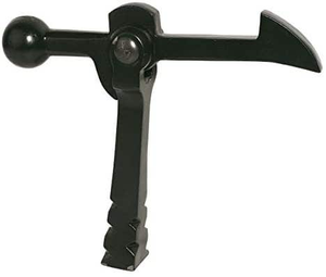 Heavy Duty Cast Iron Gravity Gate Stop - Black Powder Coated - Hardware Solutions