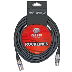 Carson Rocklines Balanced Cable XLR Female to XLR Male (20ft)