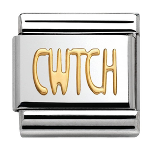 Nomination CLASSIC Gold Writings Cwtch Charm 030107/19