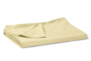 Double - Cream Flat Sheets Easy Care 68 Pick Polycotton 223X254cm